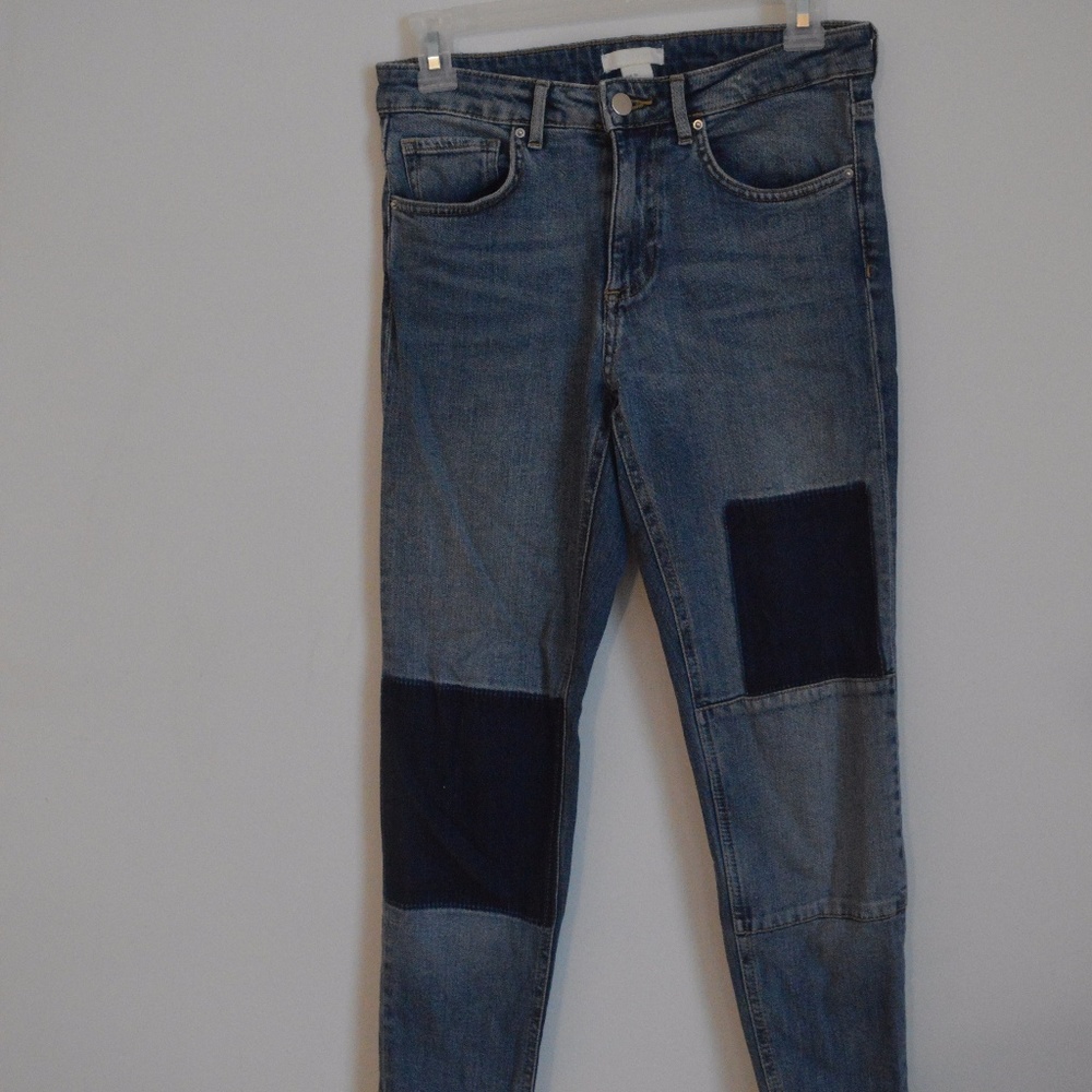 Patch-Work Skinny Jeans