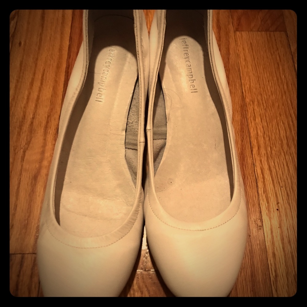 White Jeffrey Campbell bitsie heels!
