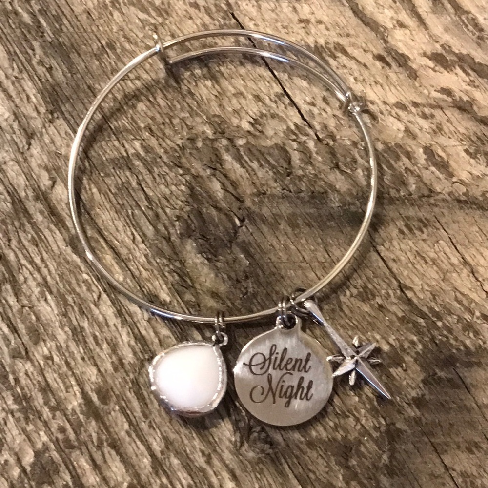 Silent Night Charm Bangle Bracelet