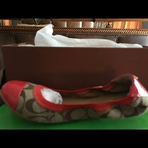 New Coach Wanda flat  shoe jacquard print, 8