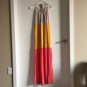 Cute Color-block Maxi Dress Size S
