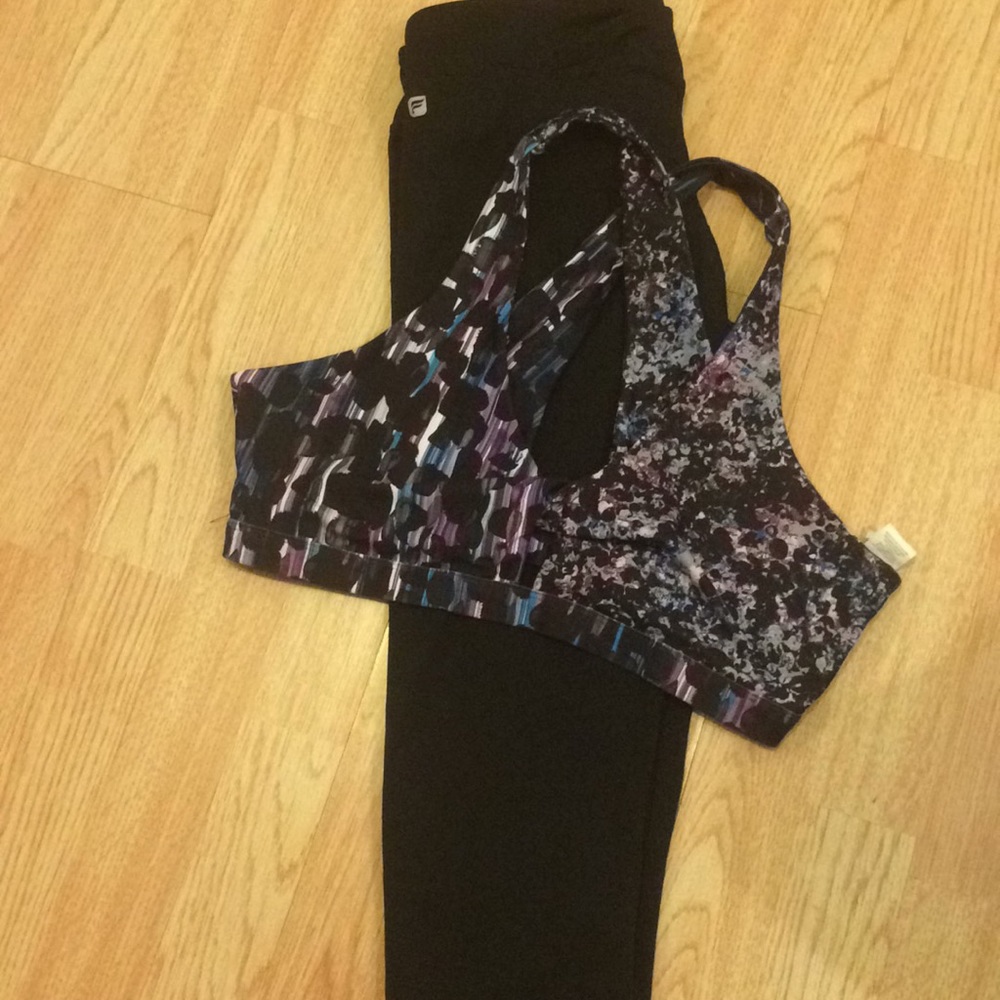Fabletics sports bra and capris XL L