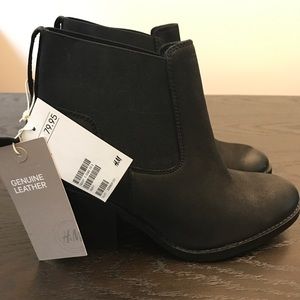 H&M Premium Quality Leather Boots Size 8- New