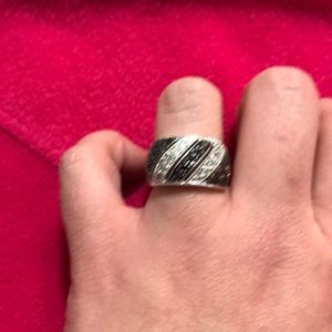 Stealing silver diamond ring