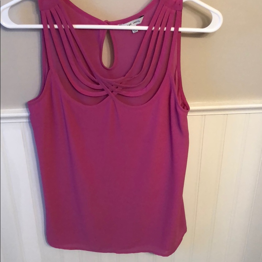 Dark fuschia front detail top