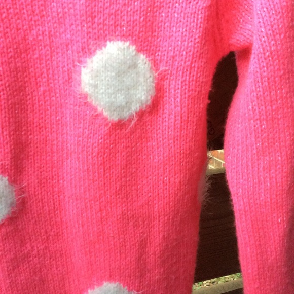 (Sold not online) Pink, White polka-dot sweater - Picture 2 of 2