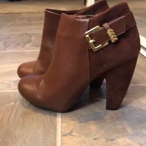 Brown ankle booties