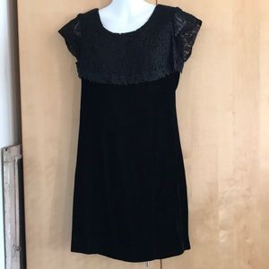 Fantastic velvet and lace black dress