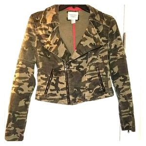Camouflage Biker Moto Jacket