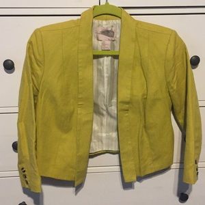 Cute lime/yellow open blazer
