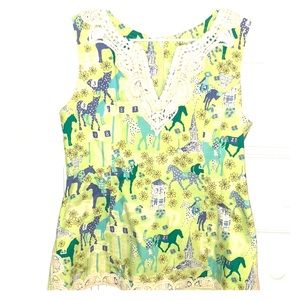 (NEVER BEEN WORN) Low Riders Racehorse Tunic Top