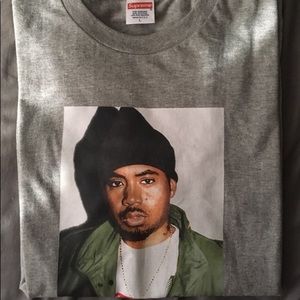Supreme Nas tee heather grey
