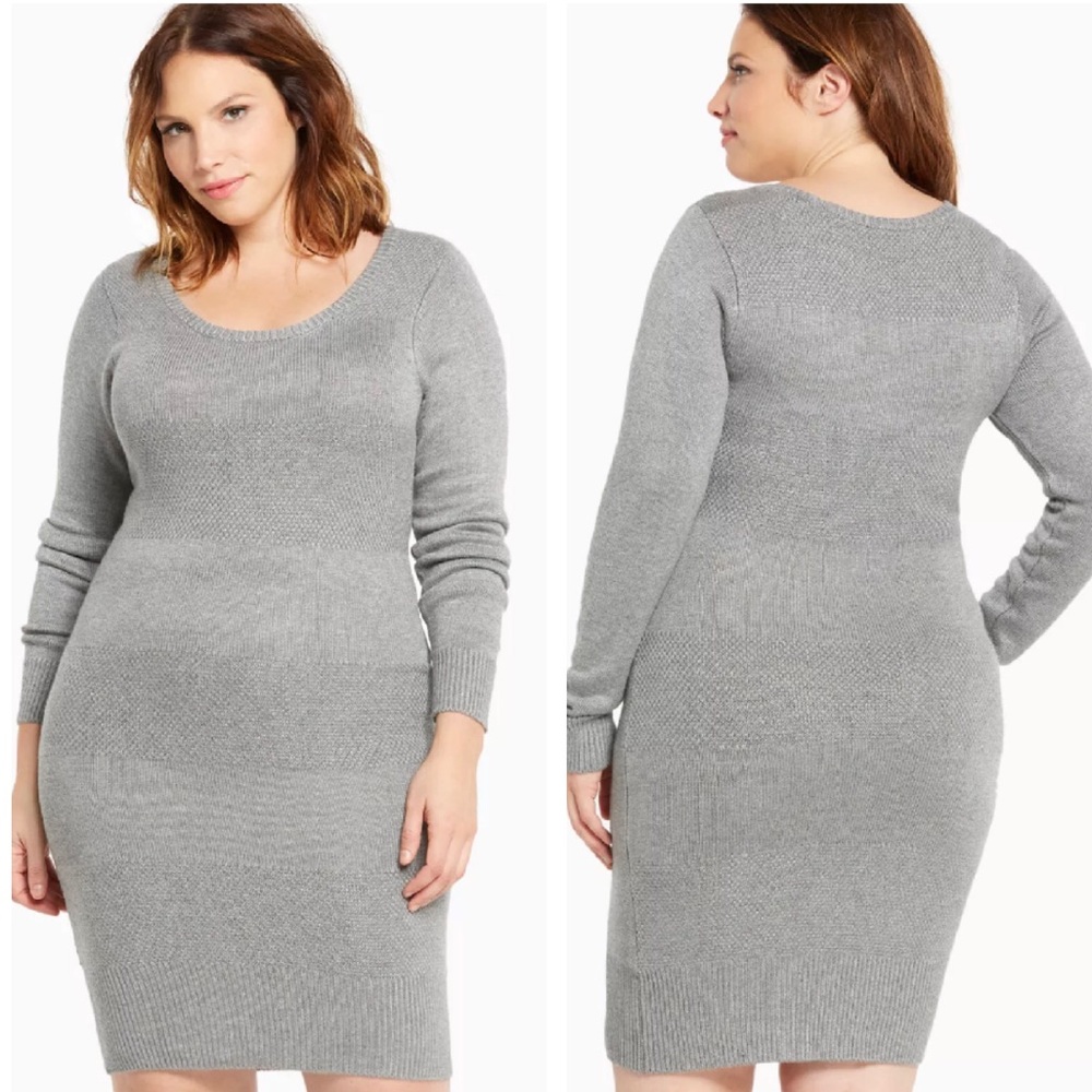 Torrid 3X Glam Rock Stripped Sweater Dress