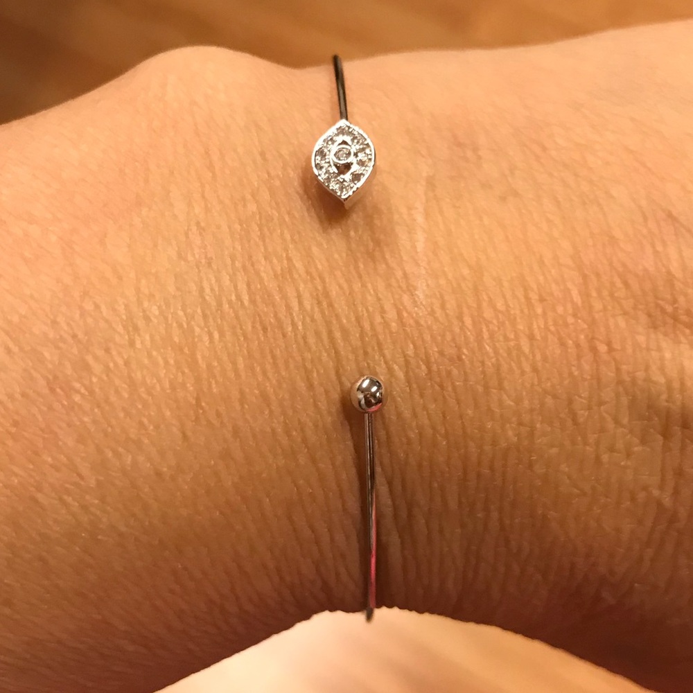 Bracelet Crystal 21k White Gold Plated