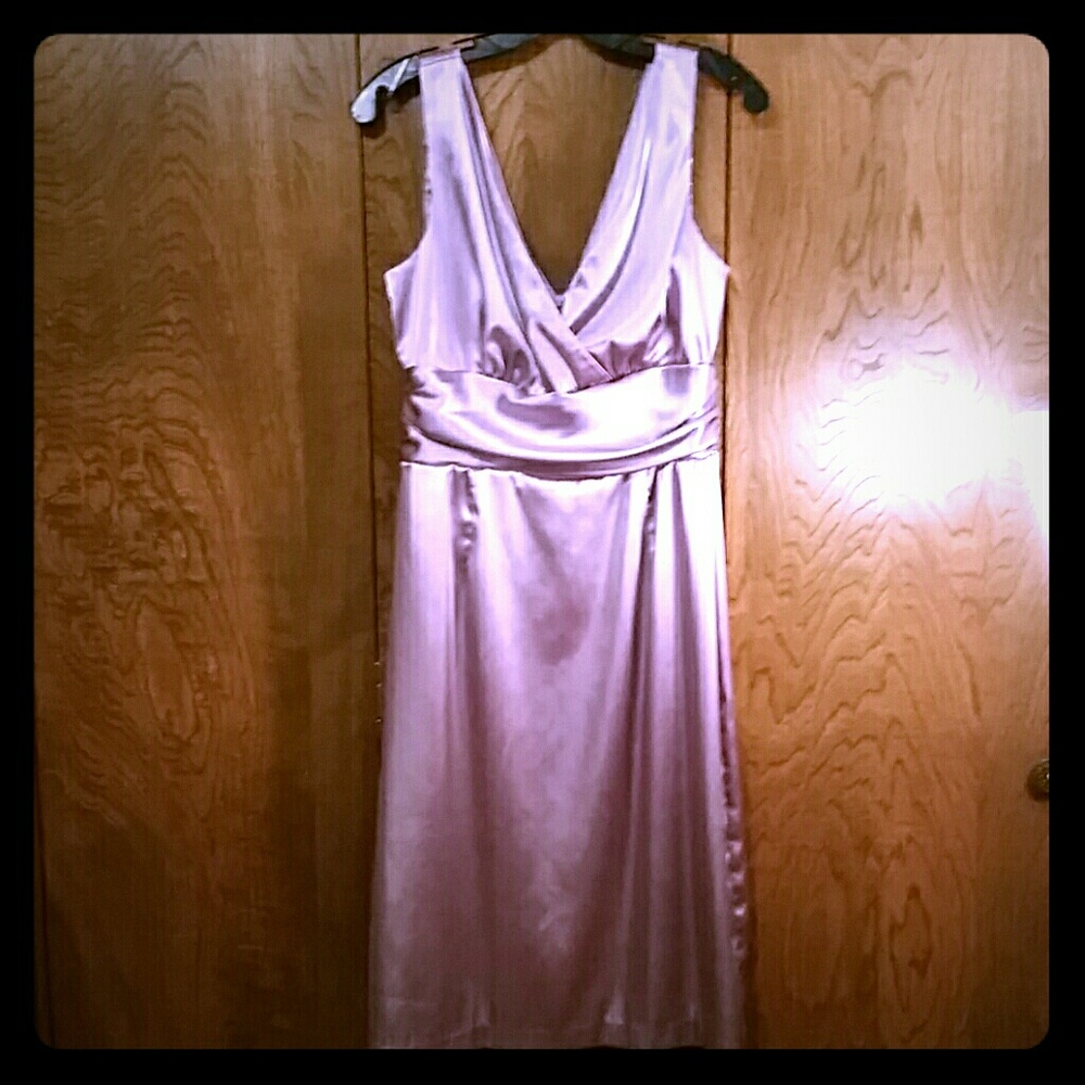 Lilac Satin Cocktail Dress