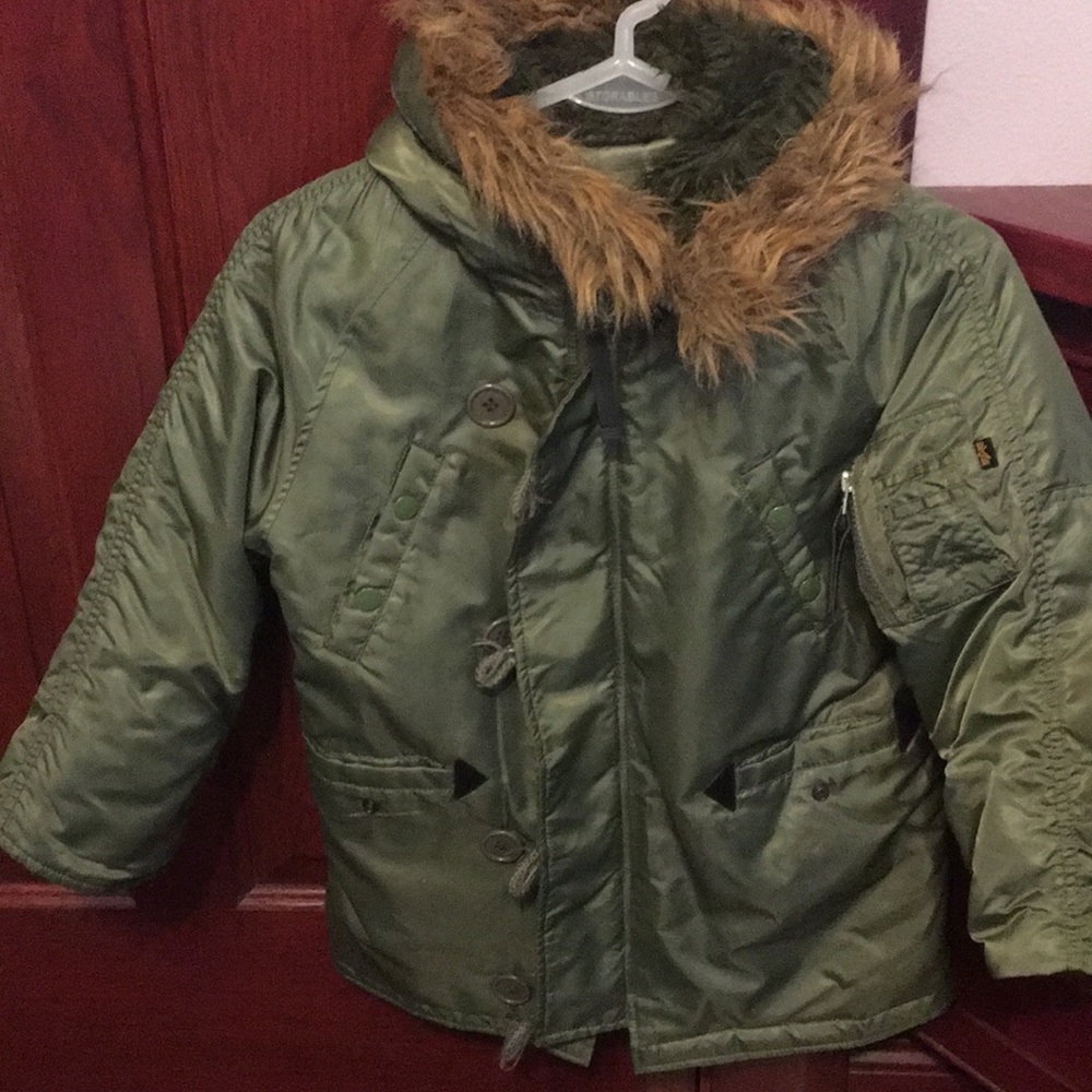Green winter coat