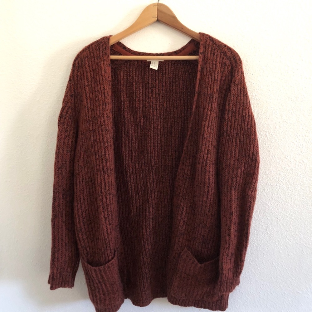 ➰ Forever 21 Burnt Orange Wool Cardigan