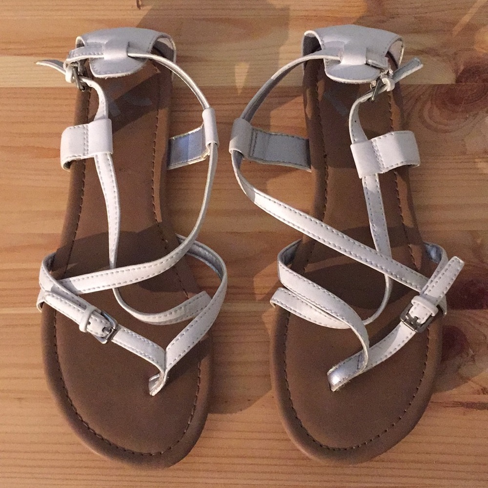 DONATED: Like new white sandals
