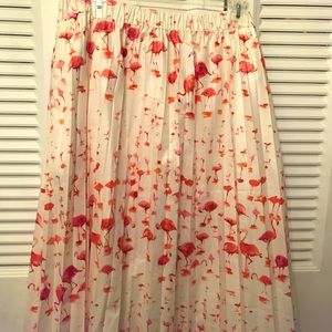 J. Crew Flamingo Skirt