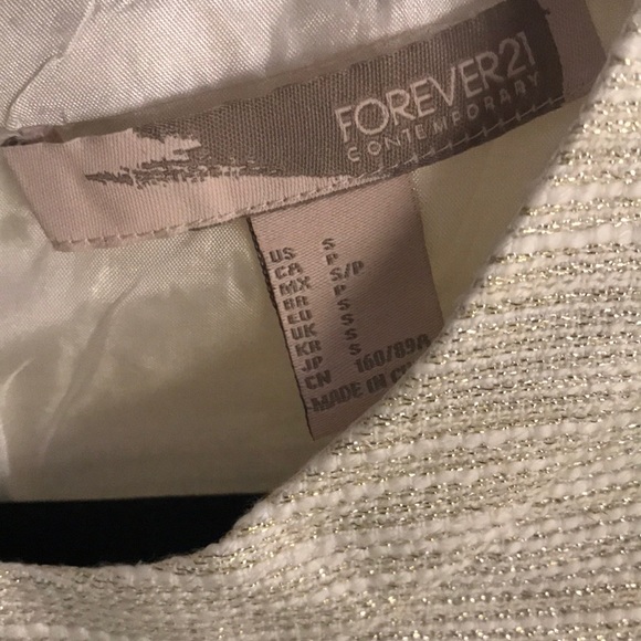 Forever 21 shimmer cream and gold Dress - Picture 3 of 5