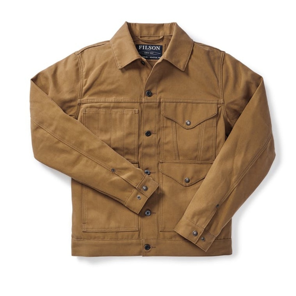 Men's Filson Canvas Cruiser Jacket in Warm Tan