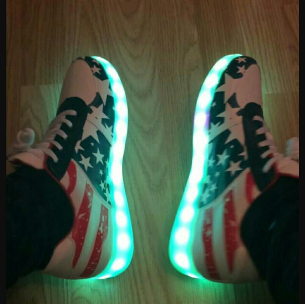 American flag LED shoes