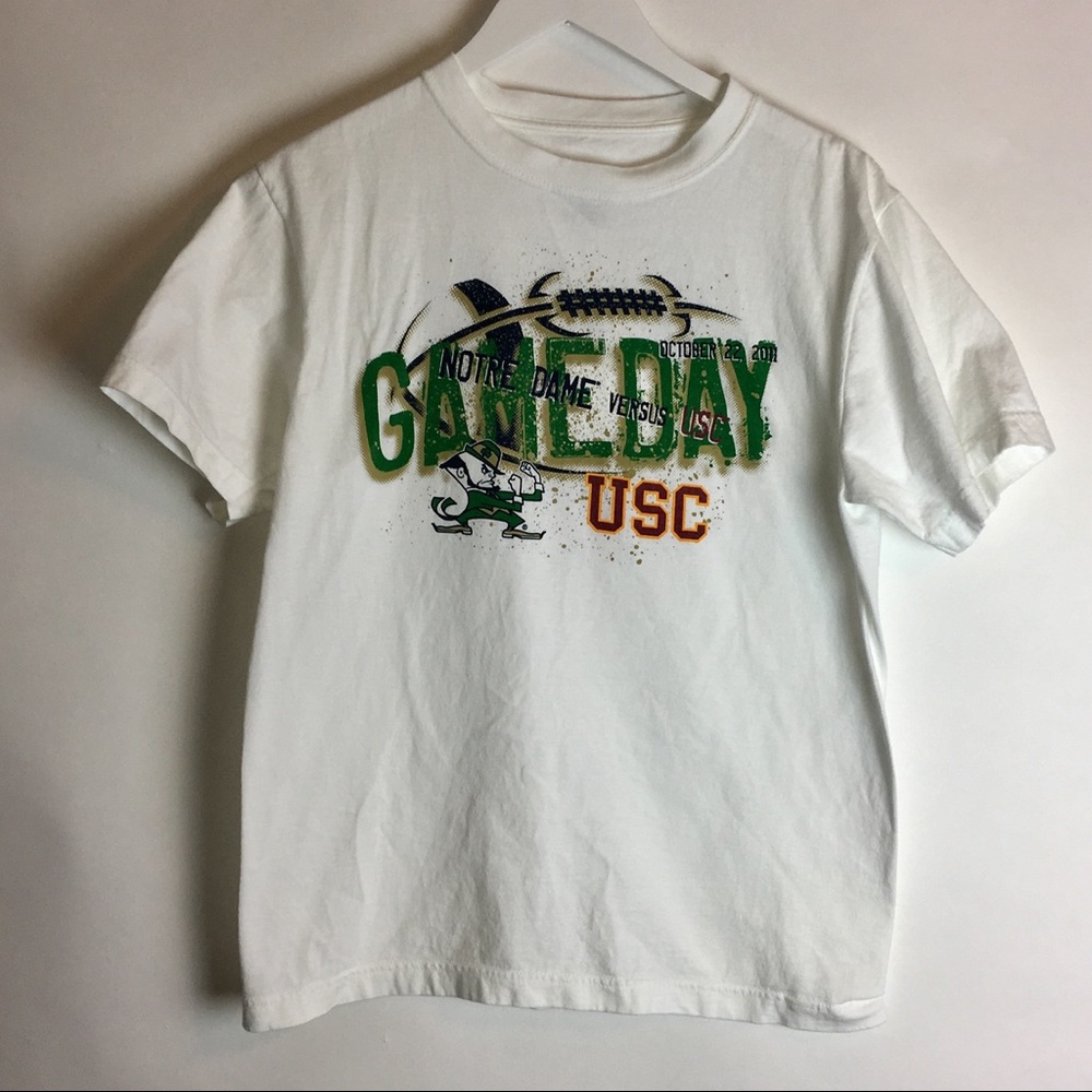 Adidas 2011 Notre Dame Versus USC Tee Medium White