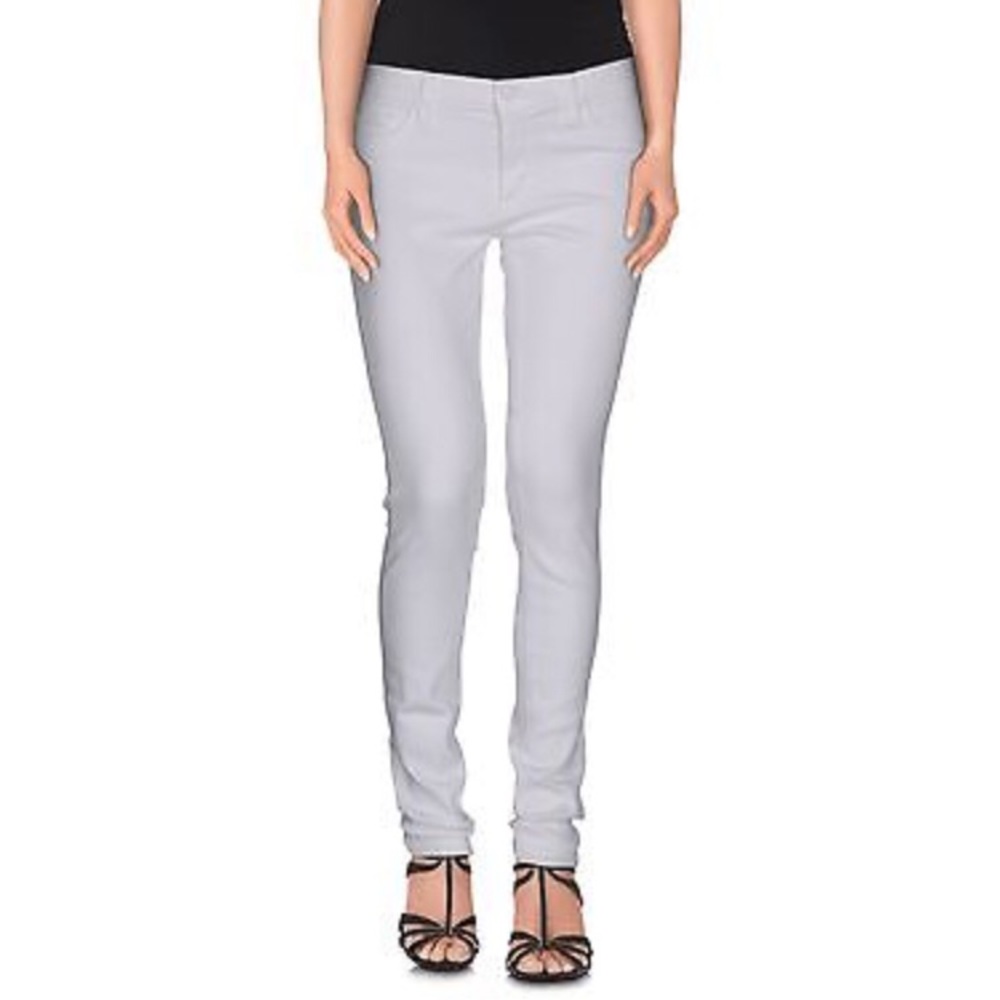 Hudson White Glittery Super Skinny Jeans