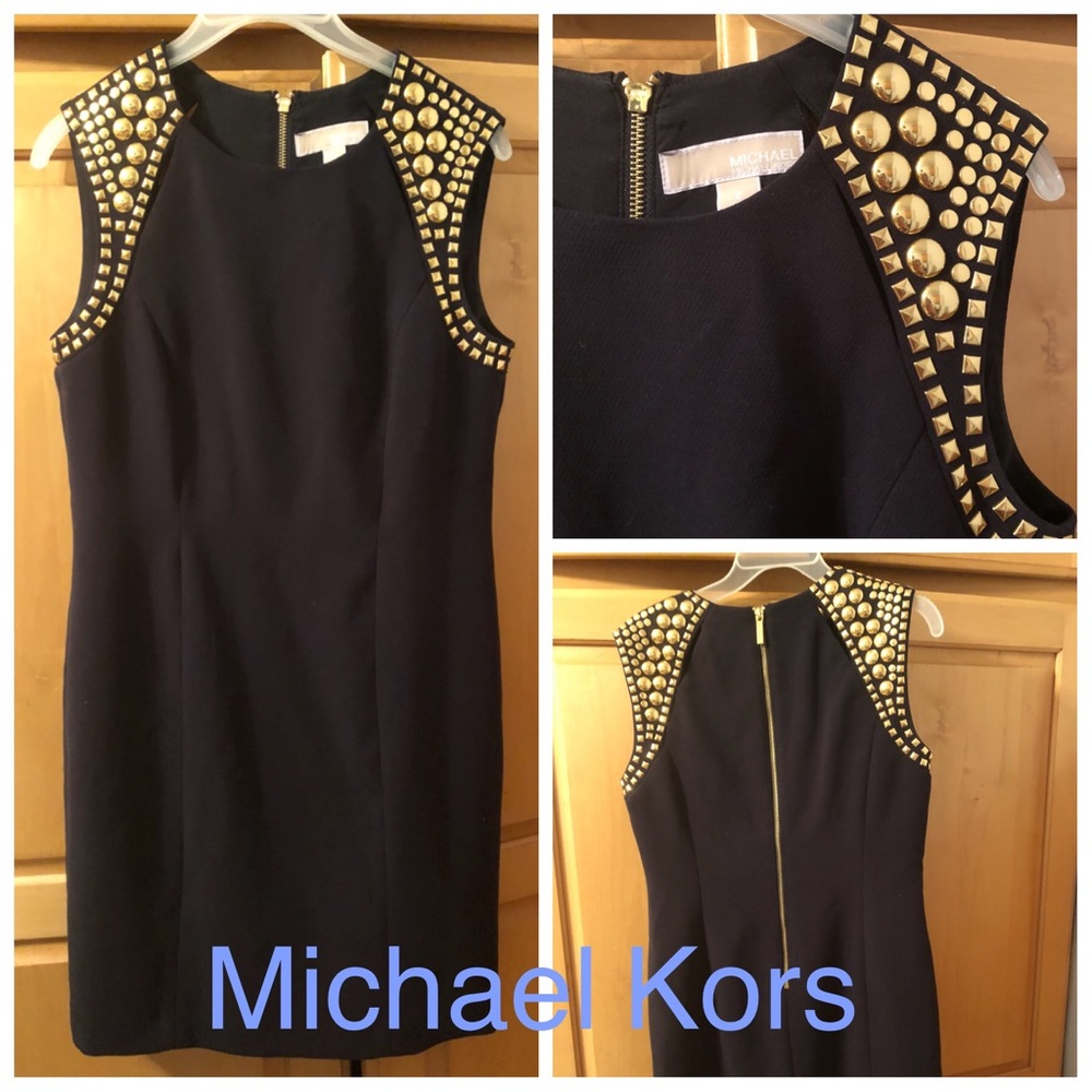 MICHAEL MICHAEL KORS 🔸STUDDED🔸 SHOULDER DRESS