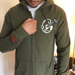 Kid Robot Military Green Zip Up Hoodie
