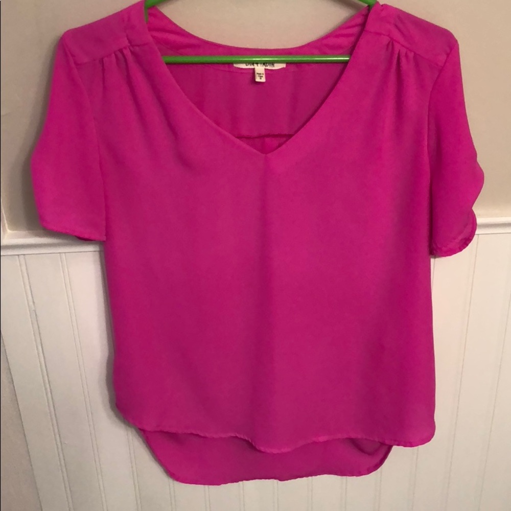 Fuschia chiffon blouse