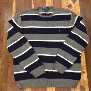 Navy & Gray Polo Sweater