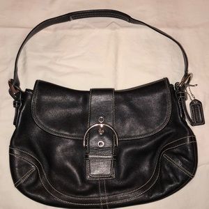 Class black COACH handbag