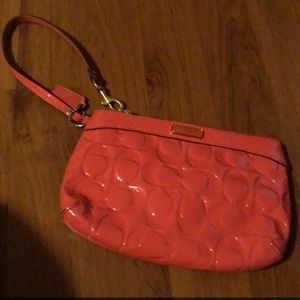 Coral coach Wristlet