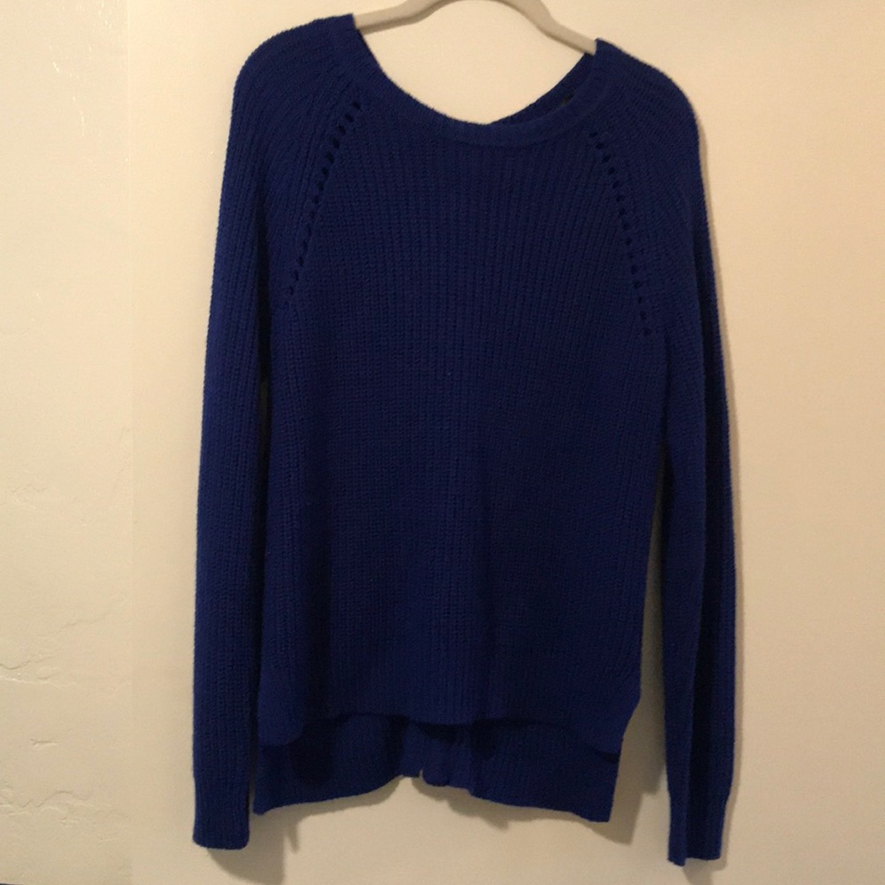 Blue knit sweater