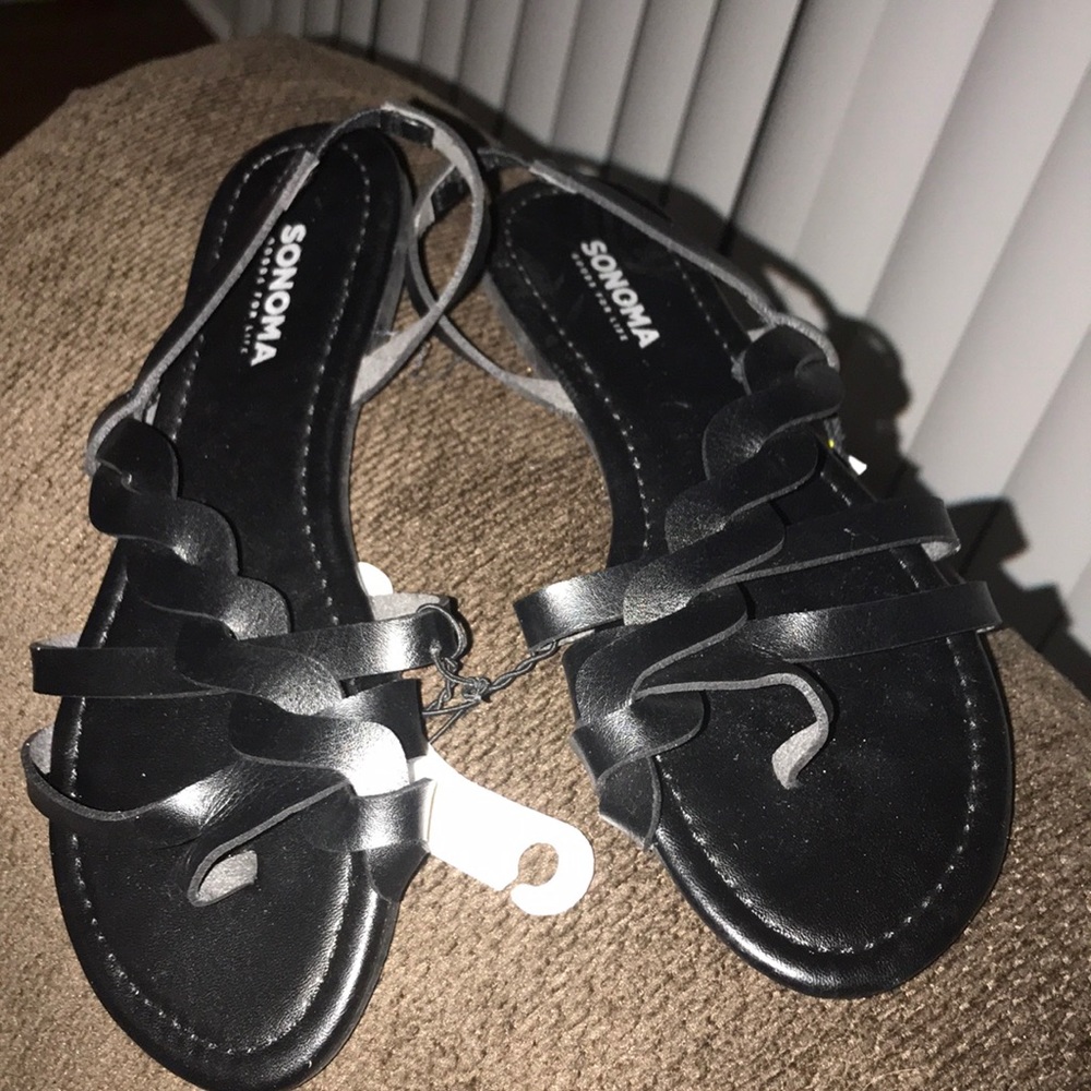 Sonoma black flat sandals