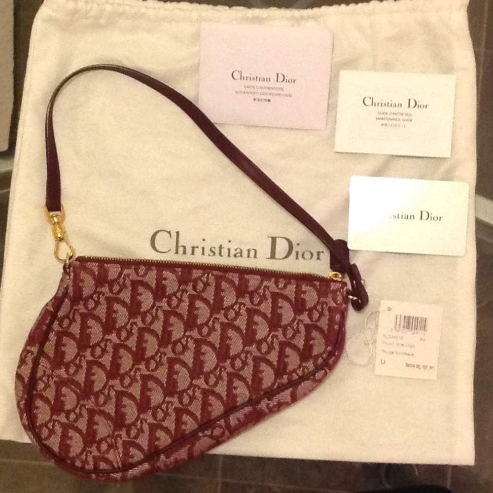 New Christian Dior saddle bag logo Jean