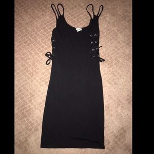 Side lace-up bodycon Dress