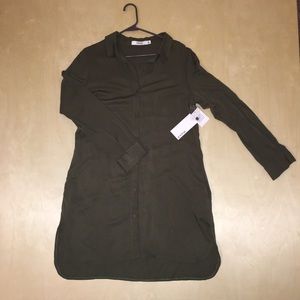 JustFab Button Down Tunic w/ pockets. NWT.