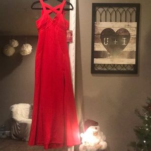 Red formal long dress