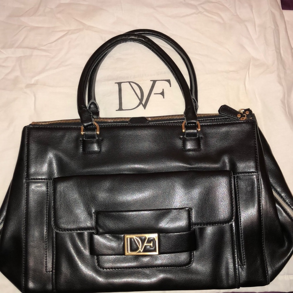 DVF Black Eva Satchel