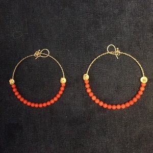 Chan Luu silver and red earrings