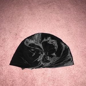 ZARA black velvet turban hat