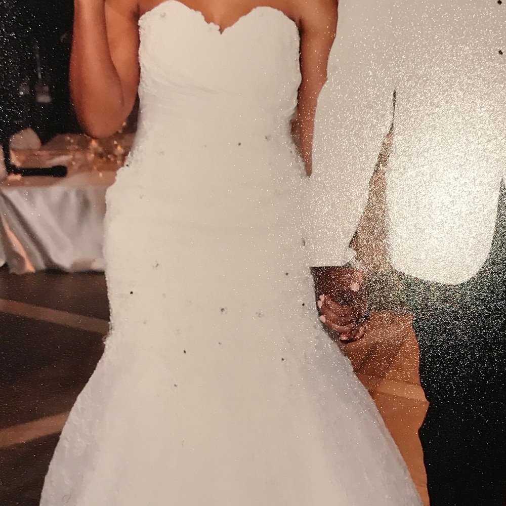 Demetrius bridal white wedding gown size 12
