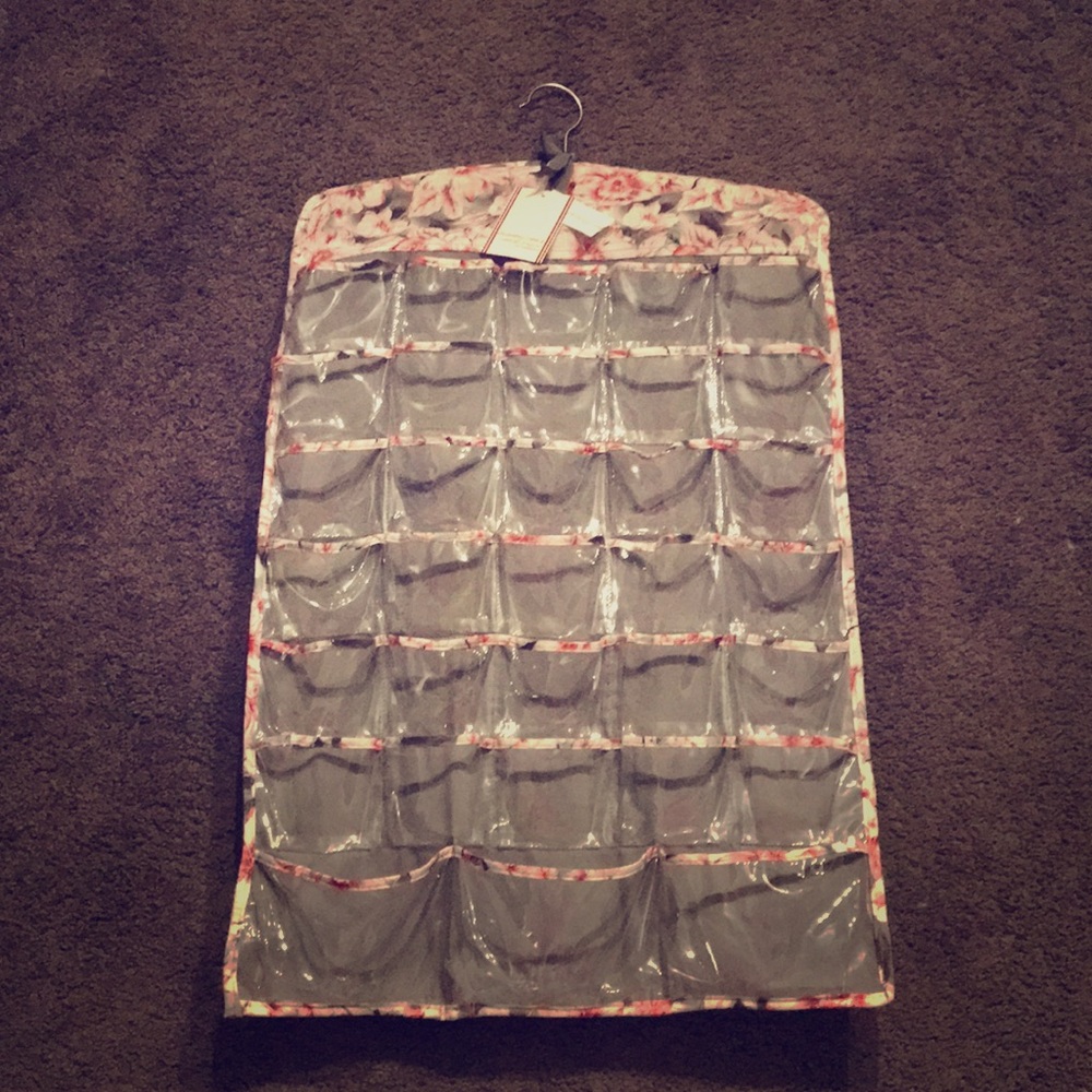 Floral double sided jewelry organizer