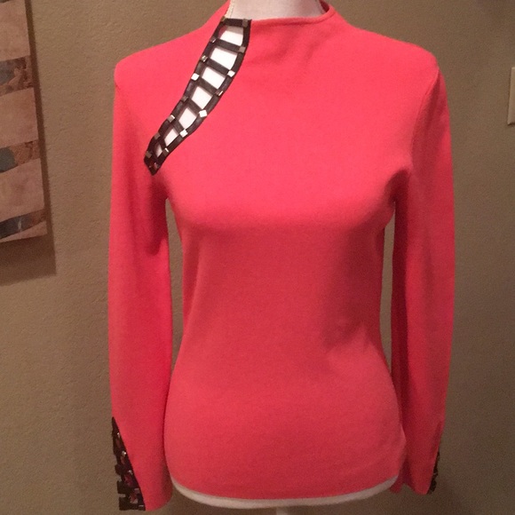 Radzoli Sweaters - RADZOLI | Sweater with Faux Leather / Silver