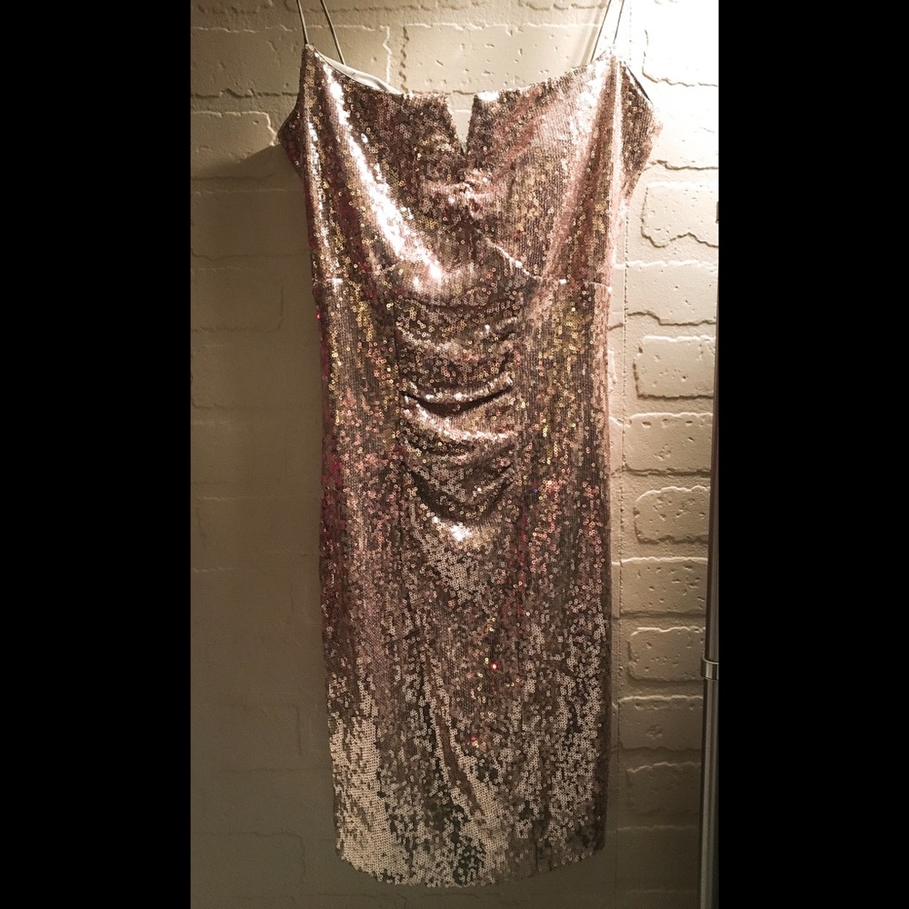Nicole Miller Sequin Mini Bodycon Dress Sz 2