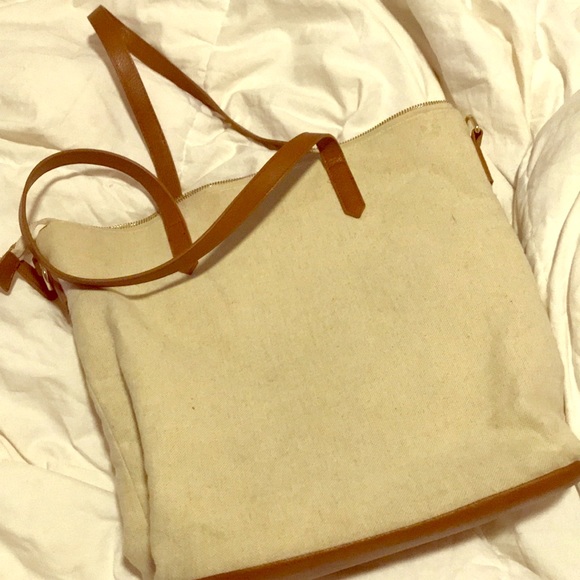 Forever 21 Tan tote $10 - Picture 1 of 2