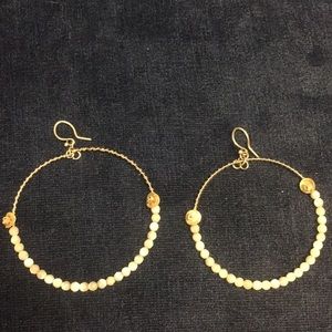 Chan Luu silver earrings with mother of pearl