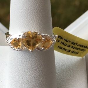 Heart Shaped Citrine Ring